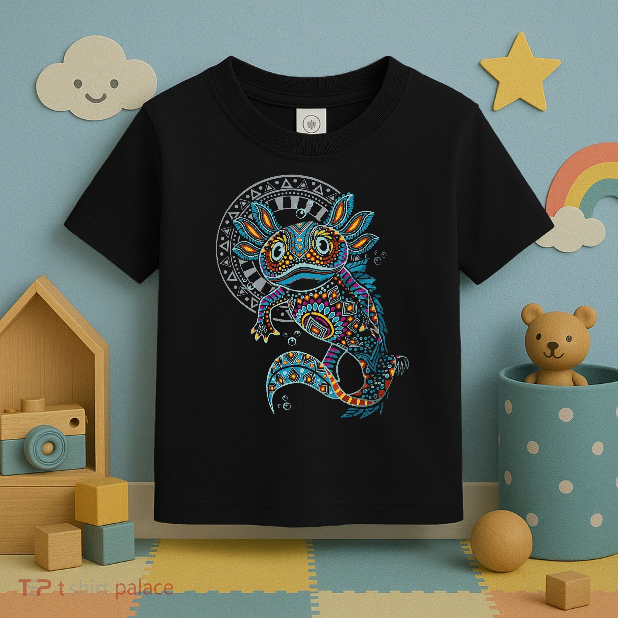 Axolotl Art Aztec Mexico Mexican Toddler T-Shirt