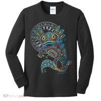 Axolotl Art Aztec Mexico Mexican Kids Long Sleeve Shirt thumb 0