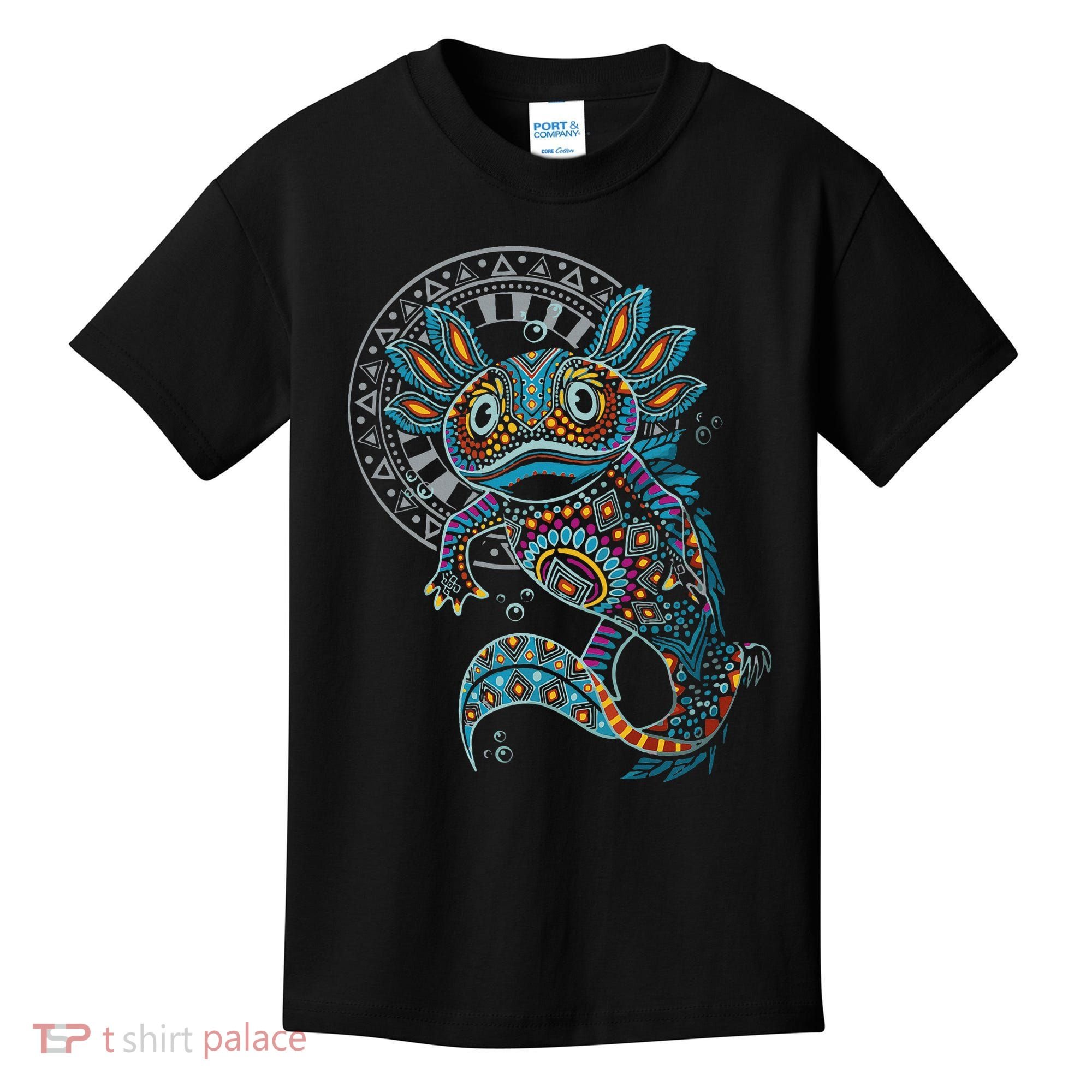 Axolotl Art Aztec Mexico Mexican Kids T-Shirt