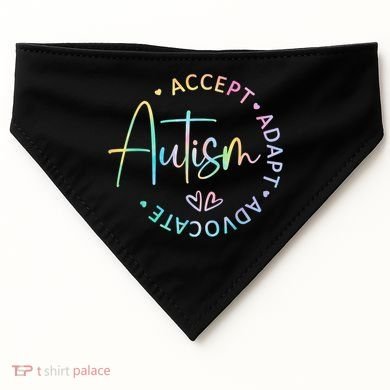 Autism Awareness Accept Adapt Advocate Autism  USA-Made Doggie Bandana