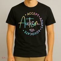 Autism Awareness Accept Adapt Advocate Autism  T-Shirt thumb 3