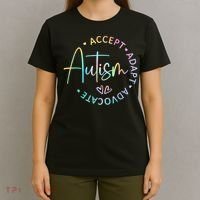 Autism Awareness Accept Adapt Advocate Autism  T-Shirt thumb 4