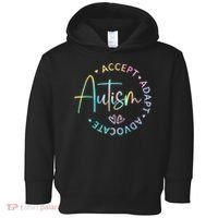 Autism Awareness Accept Adapt Advocate Autism  Toddler Hoodie thumb 0
