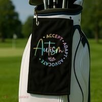 Autism Awareness Accept Adapt Advocate Autism  Golf Towel thumb 2