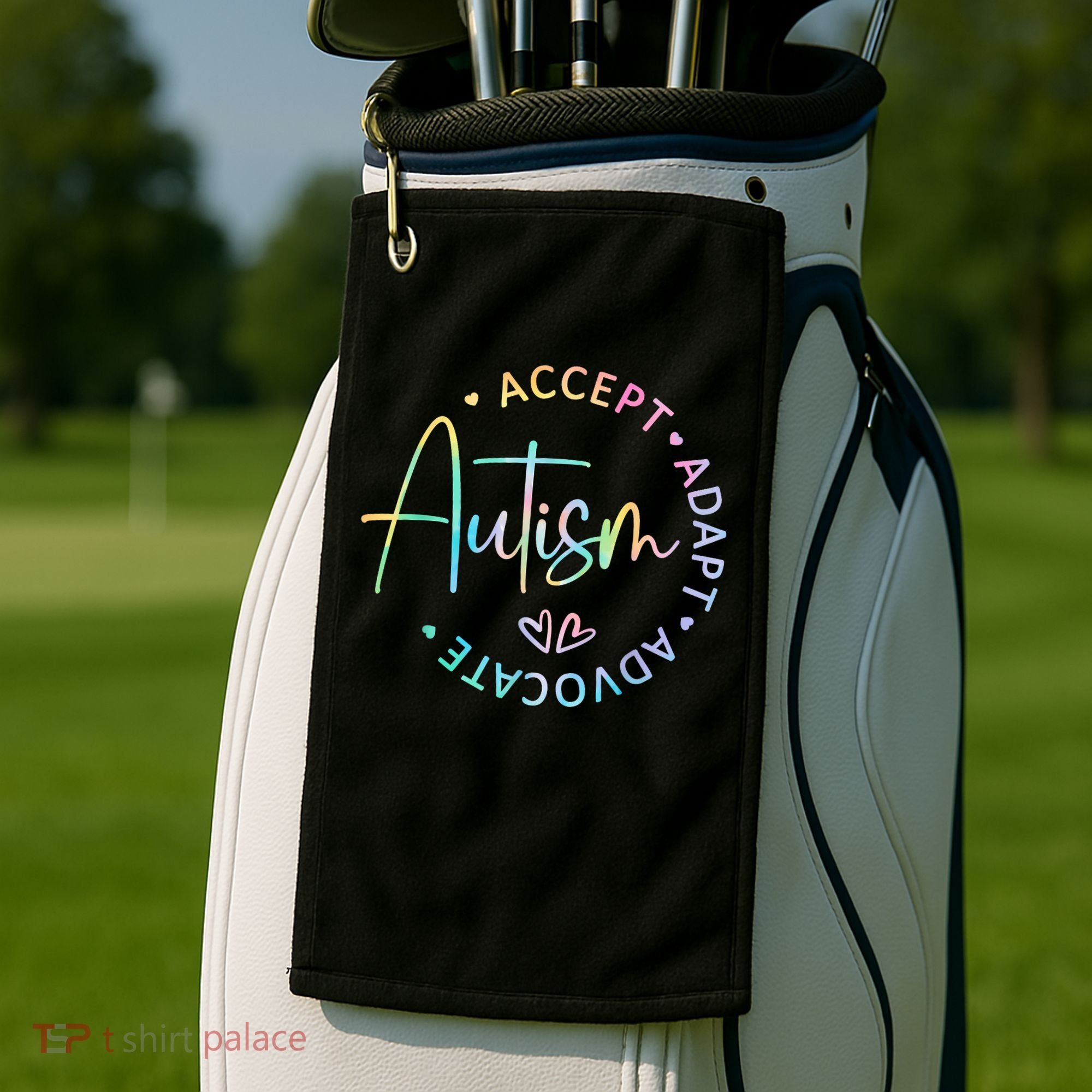Autism Awareness Accept Adapt Advocate Autism  Golf Towel