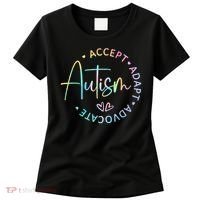 Autism Awareness Accept Adapt Advocate Autism  Women's T-Shirt thumb 0