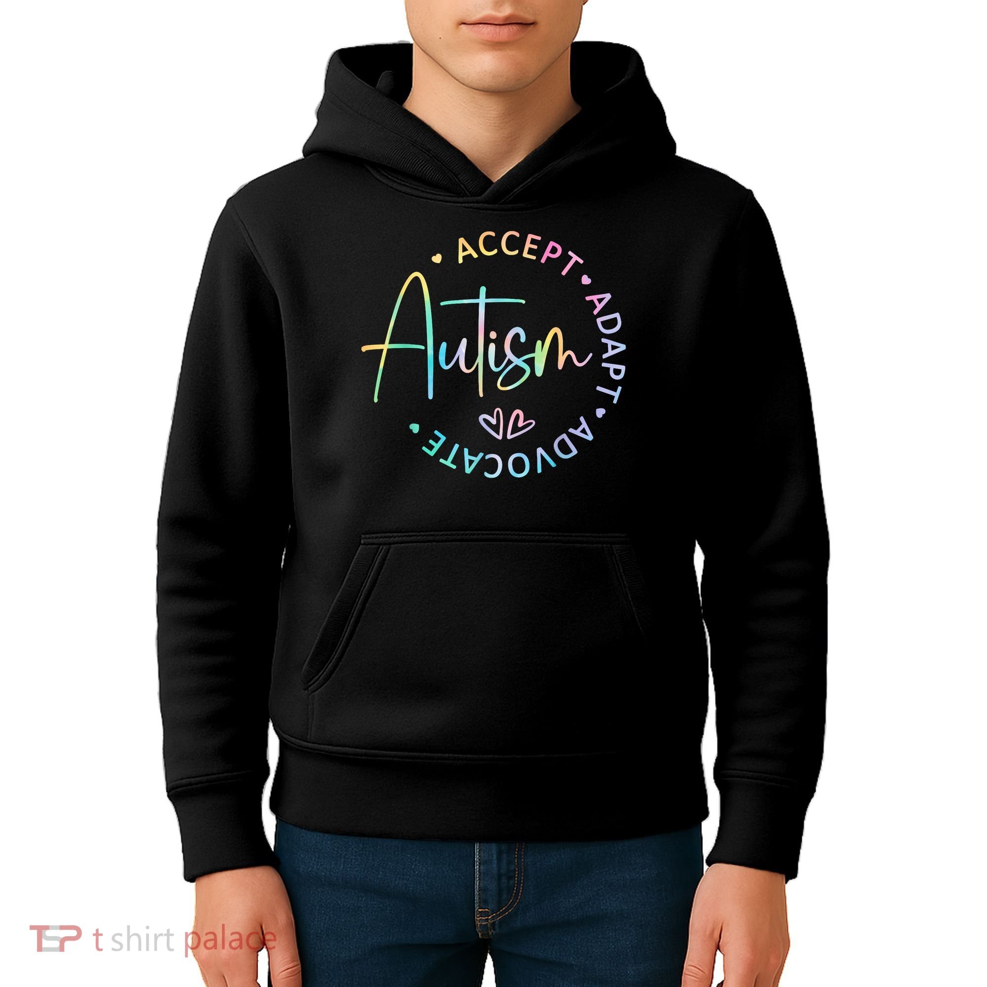 Autism Awareness Accept Adapt Advocate Autism  Kids Hoodie