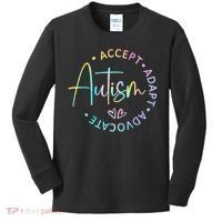 Autism Awareness Accept Adapt Advocate Autism  Kids Long Sleeve Shirt thumb 0
