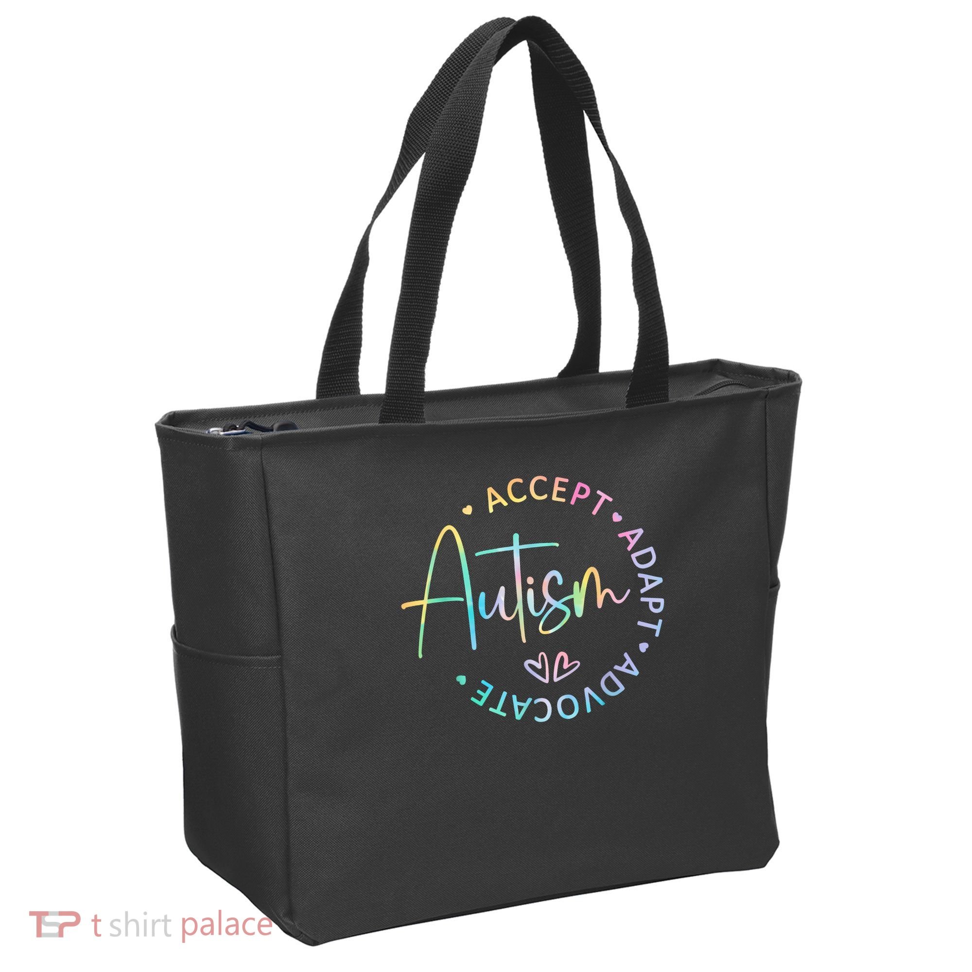Autism Awareness Accept Adapt Advocate Autism  Tote Bag