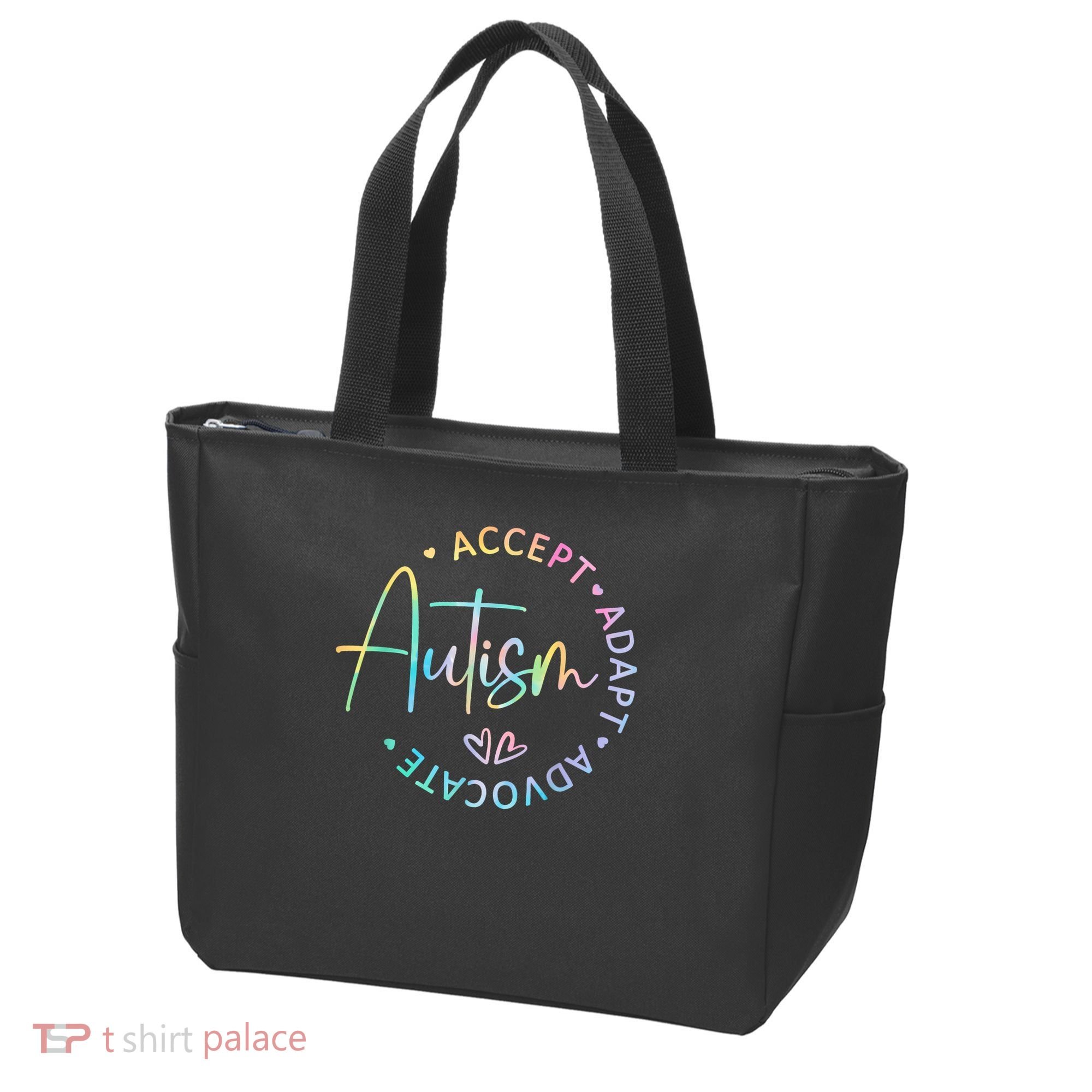 Autism Awareness Accept Adapt Advocate Autism  Tote Bag
