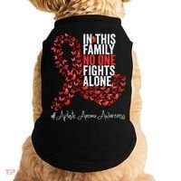 Aplastic Anemia Awareness Month Red Ribbon Doggie Tank thumb 0