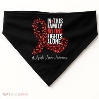 Aplastic Anemia Awareness Month Red Ribbon USA-Made Doggie Bandana thumb 0