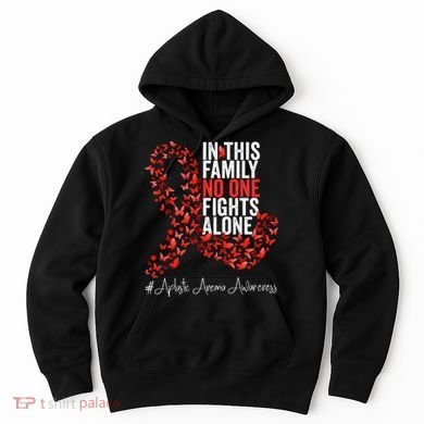 Aplastic Anemia Awareness Month Red Ribbon Hoodie