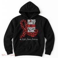 Aplastic Anemia Awareness Month Red Ribbon Hoodie thumb 0