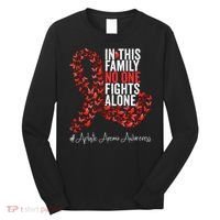 Aplastic Anemia Awareness Month Red Ribbon Long Sleeve Shirt thumb 0