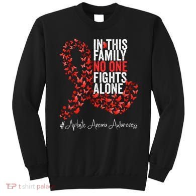 Aplastic Anemia Awareness Month Red Ribbon Sweatshirt