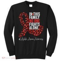 Aplastic Anemia Awareness Month Red Ribbon Sweatshirt thumb 0