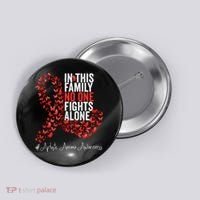 Aplastic Anemia Awareness Month Red Ribbon Button thumb 0