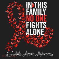 Aplastic Anemia Awareness Month Red Ribbon Beanie thumb 2