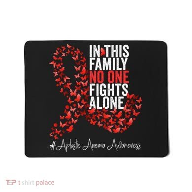 Aplastic Anemia Awareness Month Red Ribbon Mousepad