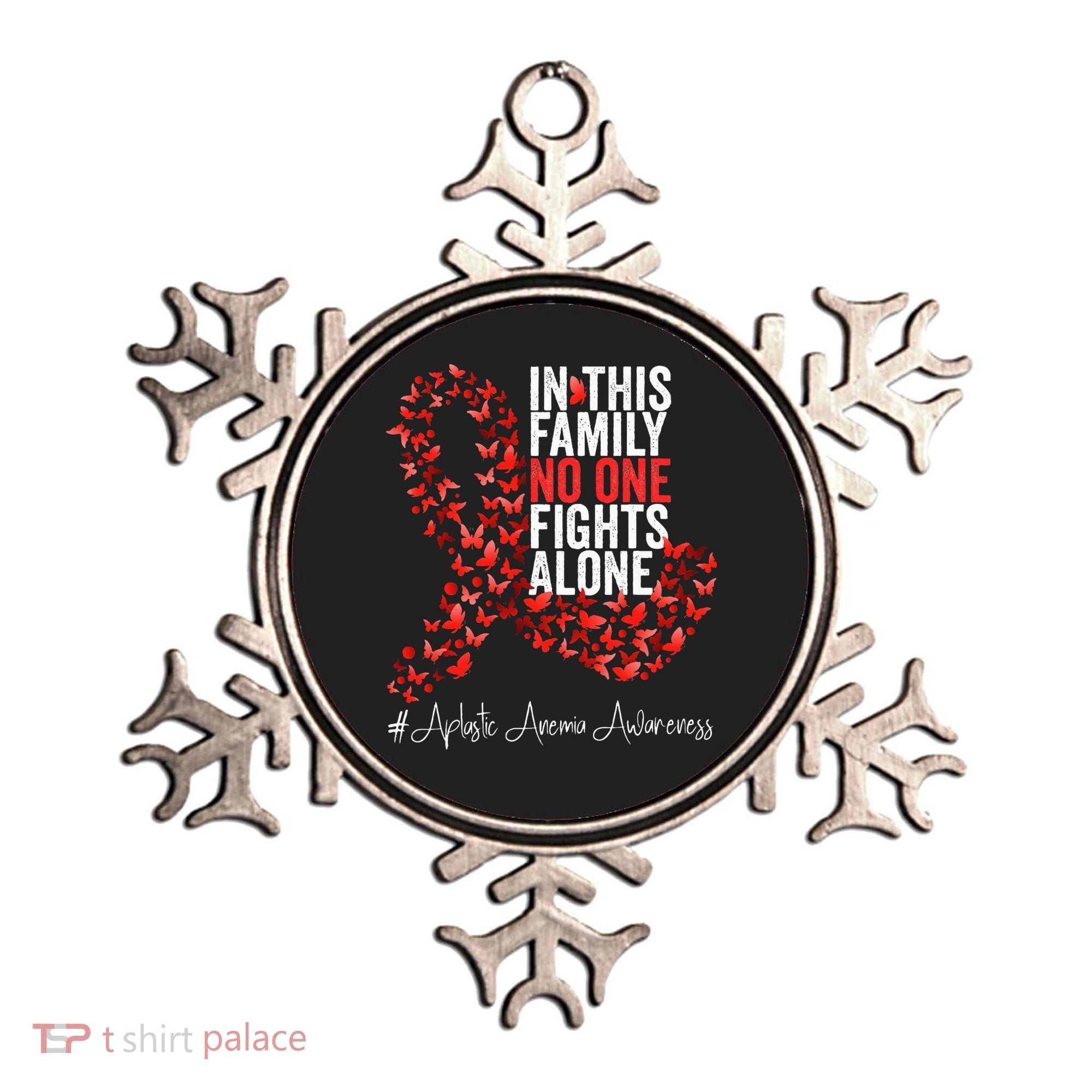 Aplastic Anemia Awareness Month Red Ribbon Ornament