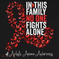 Aplastic Anemia Awareness Month Red Ribbon Ornament thumb 1