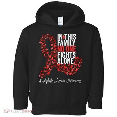 Aplastic Anemia Awareness Month Red Ribbon Toddler Hoodie