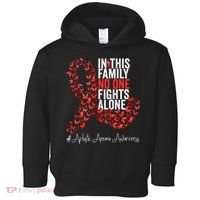 Aplastic Anemia Awareness Month Red Ribbon Toddler Hoodie thumb 0