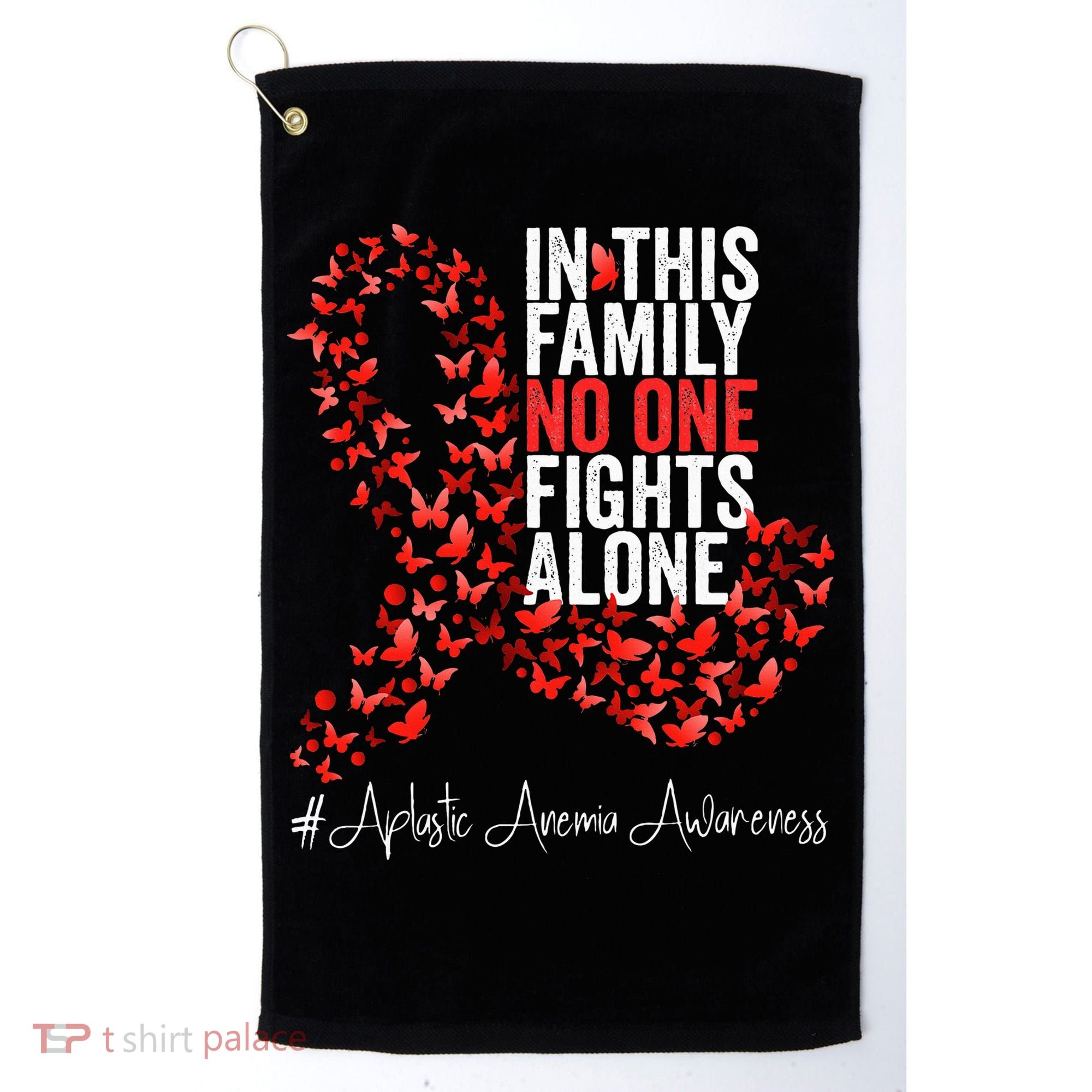 Aplastic Anemia Awareness Month Red Ribbon Golf Towel