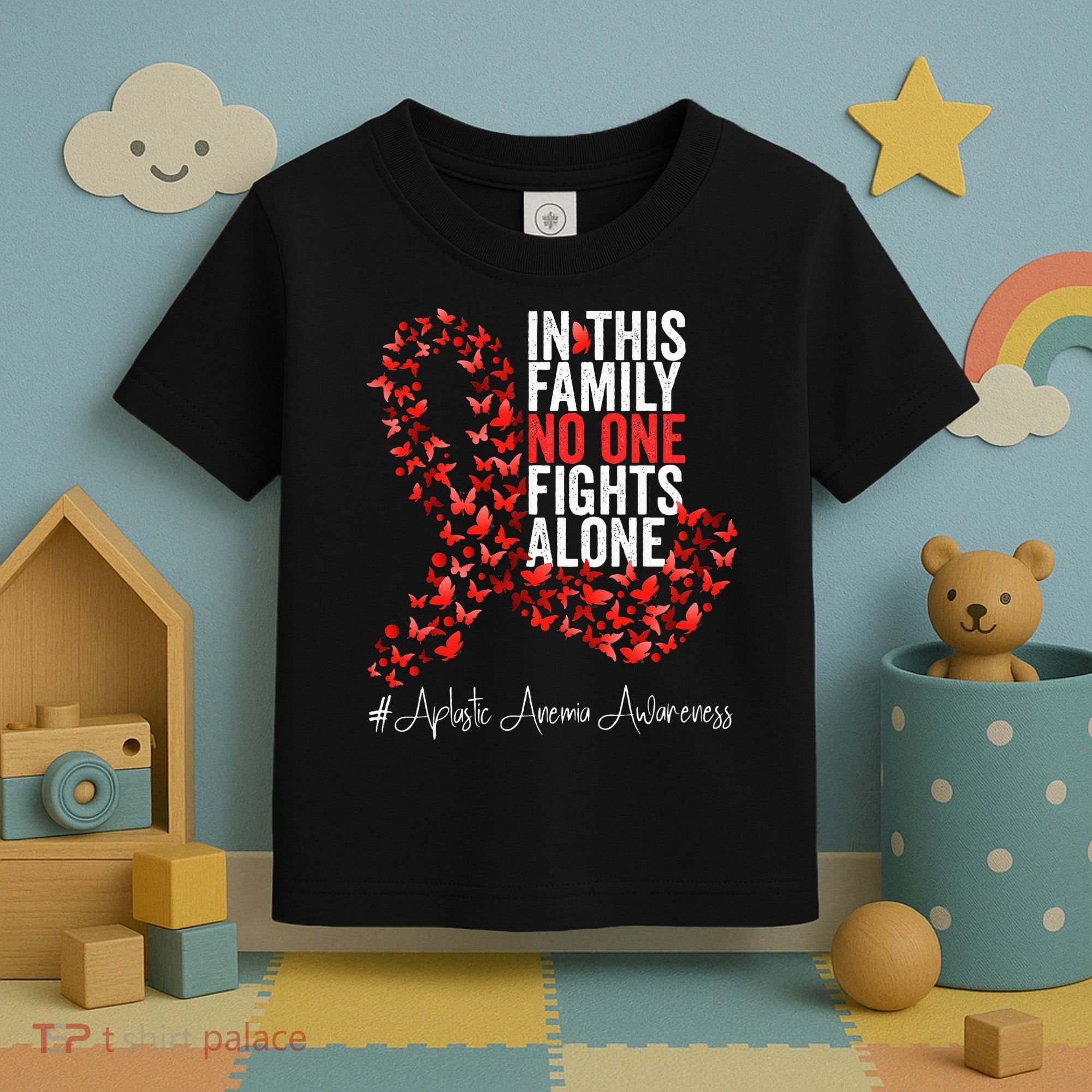 Aplastic Anemia Awareness Month Red Ribbon Toddler T-Shirt