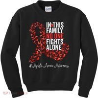 Aplastic Anemia Awareness Month Red Ribbon Kids Sweatshirt thumb 0