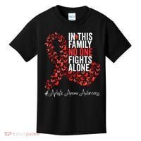 Aplastic Anemia Awareness Month Red Ribbon Kids T-Shirt thumb 0