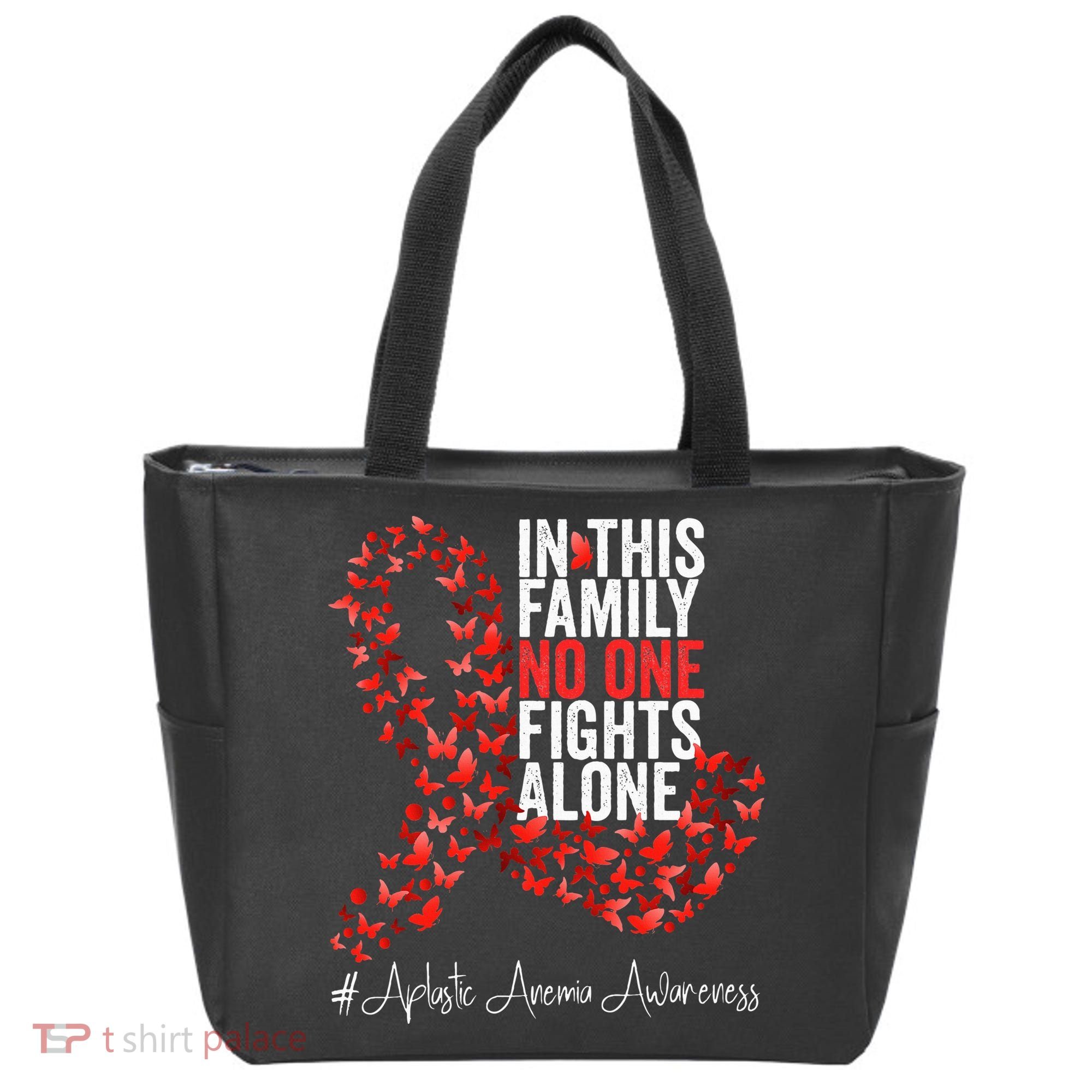 Aplastic Anemia Awareness Month Red Ribbon Tote Bag