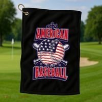As American As Baseball Golf Towel thumb 1