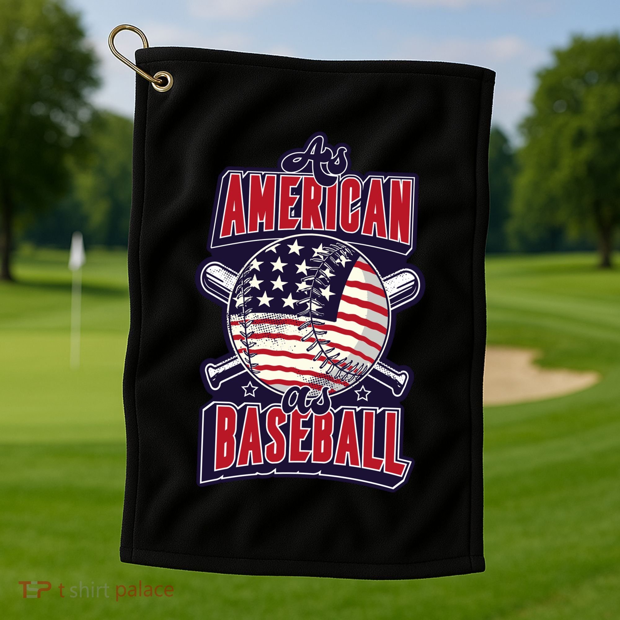 As American As Baseball Golf Towel