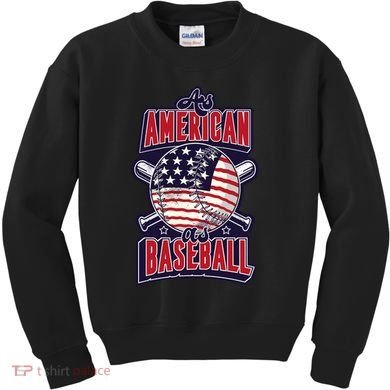 As American As Baseball Kids Sweatshirt