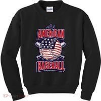 As American As Baseball Kids Sweatshirt thumb 0
