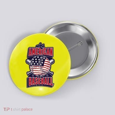 As American As Baseball Button