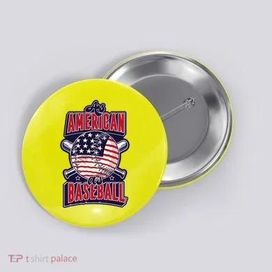As American As Baseball Button