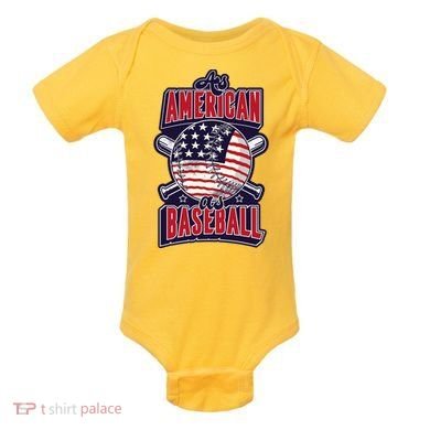 As American As Baseball Baby Bodysuit