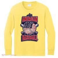As American As Baseball Kids Long Sleeve Shirt thumb 0