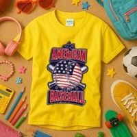 As American As Baseball Kids T-Shirt thumb 3