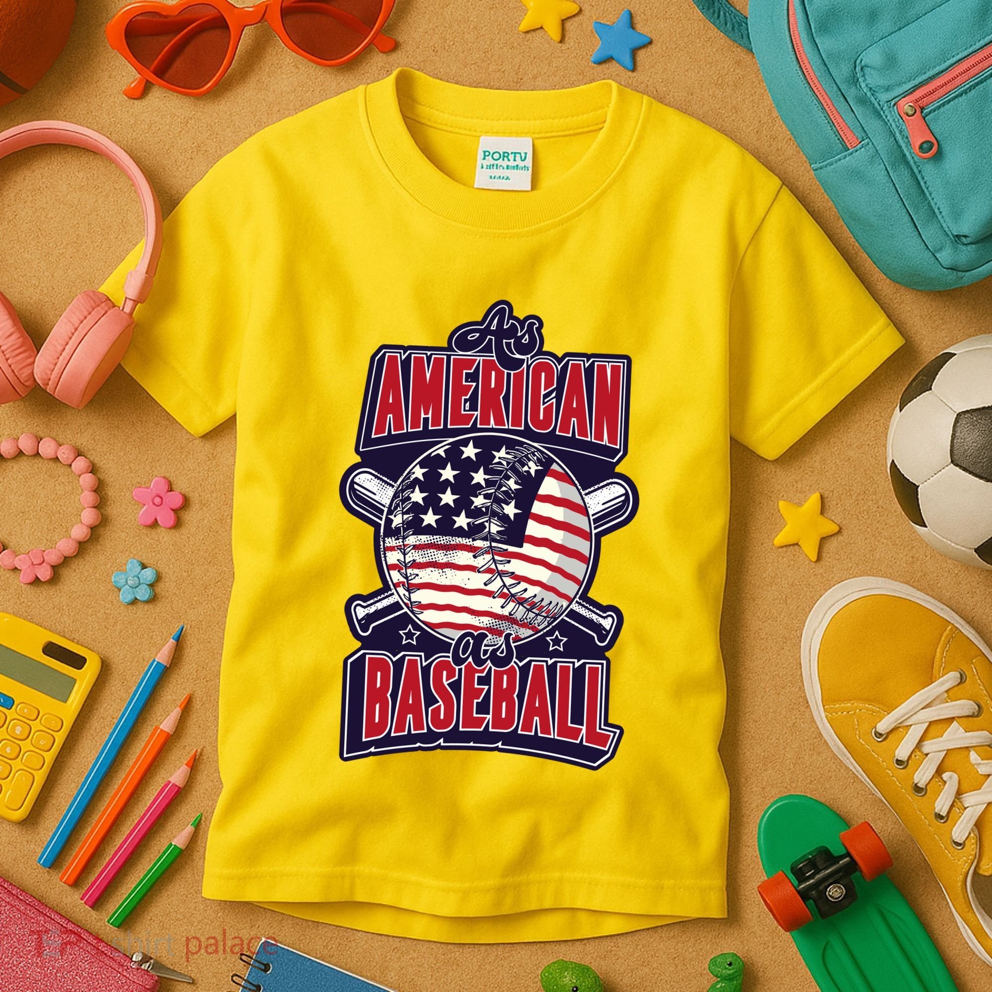 As American As Baseball Kids T-Shirt