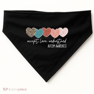 Autism Awareness Accept Love Understand USA-Made Doggie Bandana