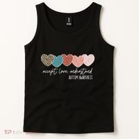 Autism Awareness Accept Love Understand Tank Top thumb 2