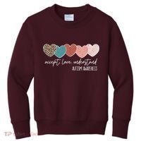 Autism Awareness Accept Love Understand Kids Sweatshirt thumb 0