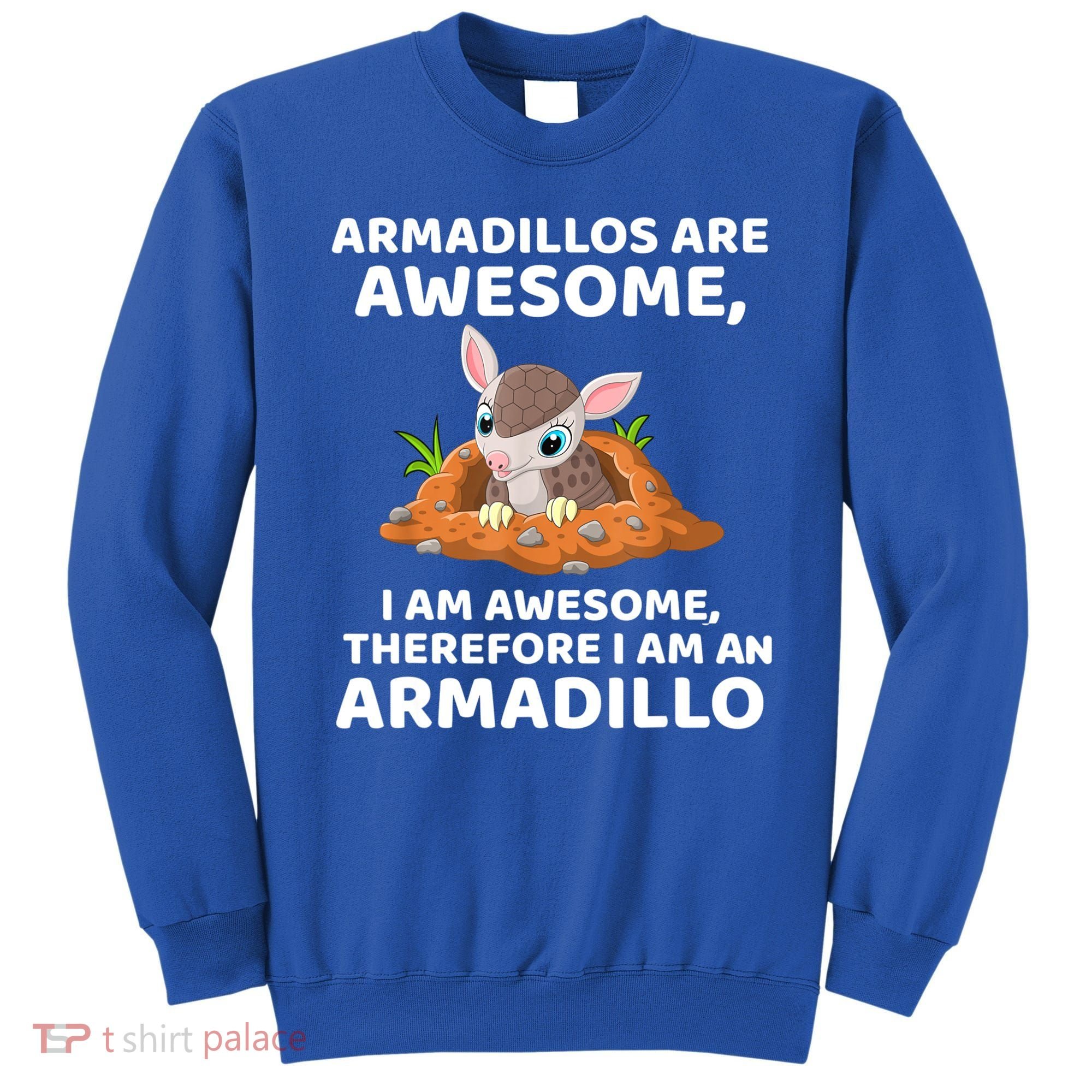 Armadillo's Are Awesome, Therefore I Am An Armadillo Sweatshirt