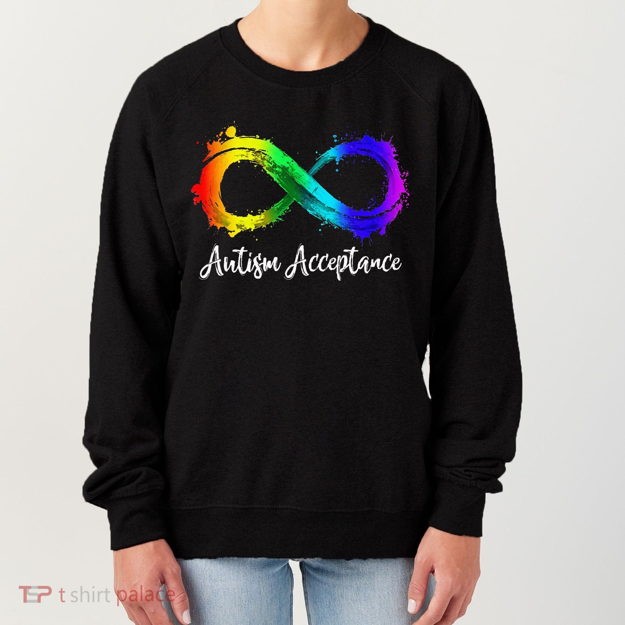 Autism Awareness Acceptance Rainbow Infinity Symbol Women's Sweatshirt