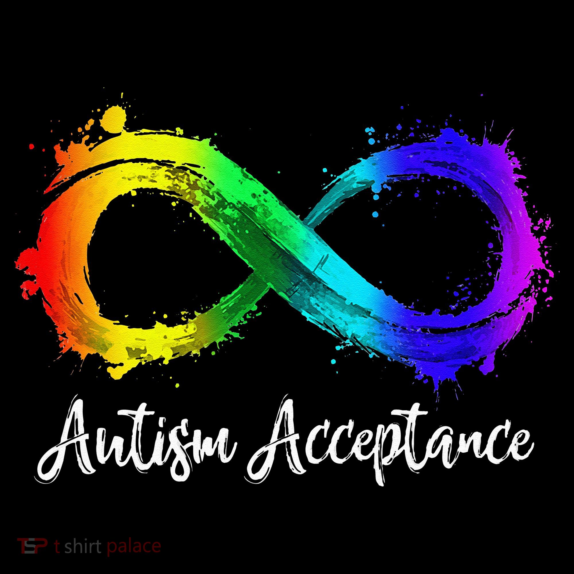 Autism Awareness Acceptance Rainbow Infinity Symbol USA-Made Doggie Bandana