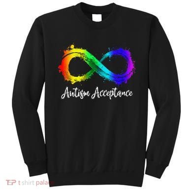 Autism Awareness Acceptance Rainbow Infinity Symbol Sweatshirt